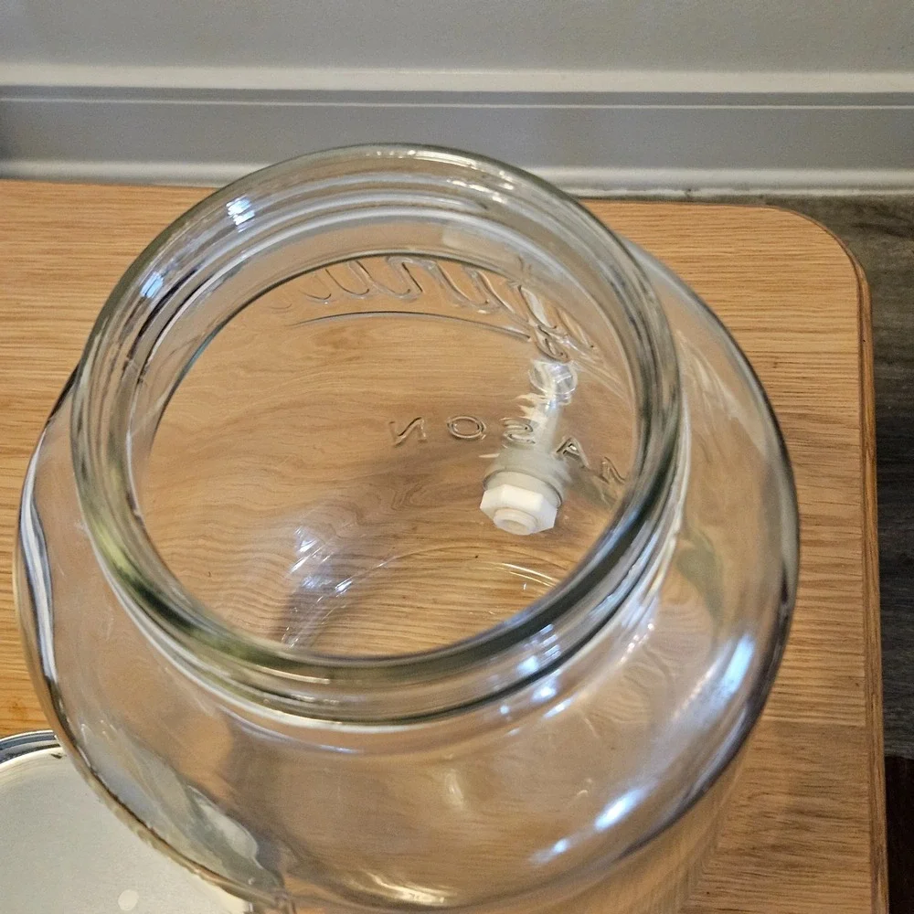 XLarge Original Glass Mason Jar Drink Dispenser Water Jug with Spigot 7000ml